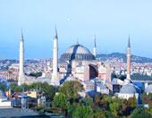 hotel room with view of hagia sophia